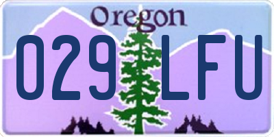 OR license plate 029LFU