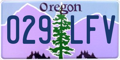 OR license plate 029LFV