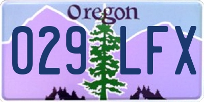 OR license plate 029LFX