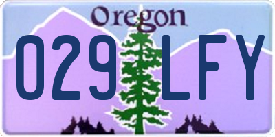 OR license plate 029LFY