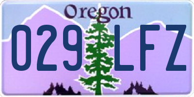 OR license plate 029LFZ