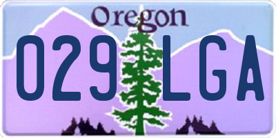 OR license plate 029LGA