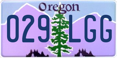 OR license plate 029LGG