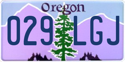 OR license plate 029LGJ