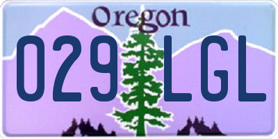 OR license plate 029LGL