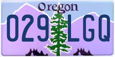 OR license plate 029LGQ