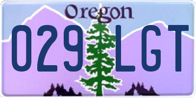 OR license plate 029LGT