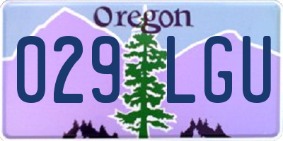 OR license plate 029LGU