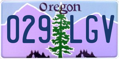 OR license plate 029LGV
