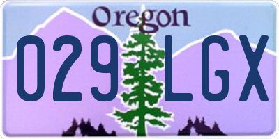 OR license plate 029LGX