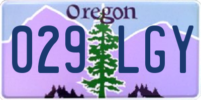 OR license plate 029LGY