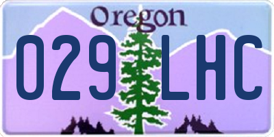 OR license plate 029LHC