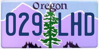 OR license plate 029LHD