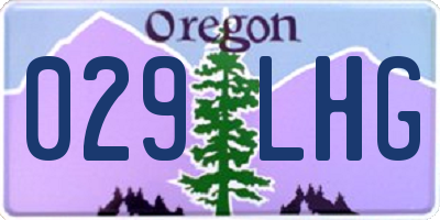 OR license plate 029LHG