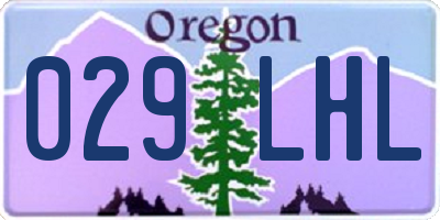 OR license plate 029LHL