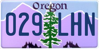 OR license plate 029LHN