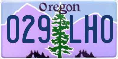 OR license plate 029LHO