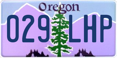 OR license plate 029LHP
