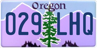 OR license plate 029LHQ