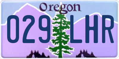 OR license plate 029LHR
