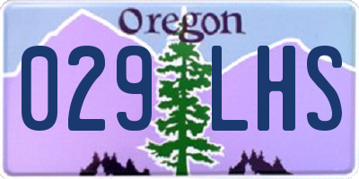 OR license plate 029LHS