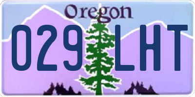 OR license plate 029LHT