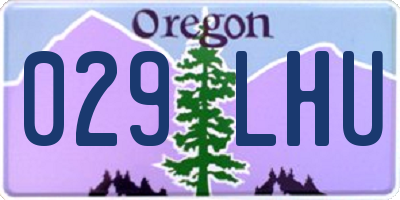 OR license plate 029LHU