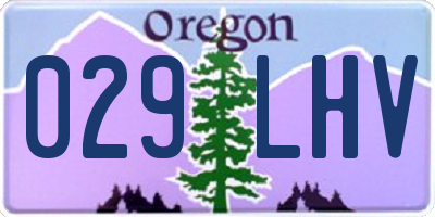 OR license plate 029LHV