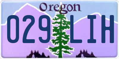 OR license plate 029LIH