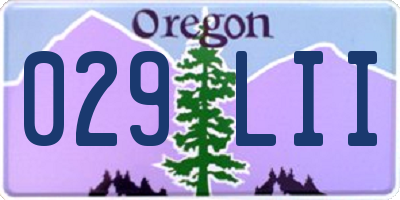OR license plate 029LII