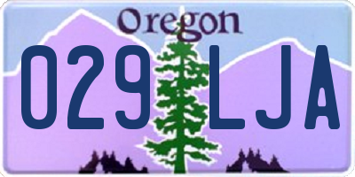 OR license plate 029LJA