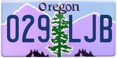 OR license plate 029LJB