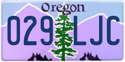 OR license plate 029LJC