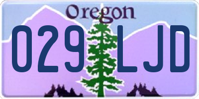 OR license plate 029LJD