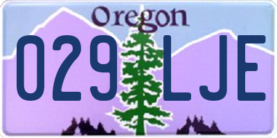 OR license plate 029LJE