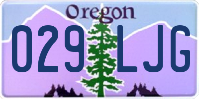 OR license plate 029LJG