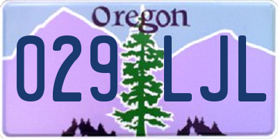 OR license plate 029LJL