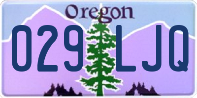 OR license plate 029LJQ