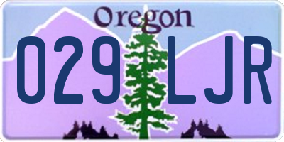 OR license plate 029LJR