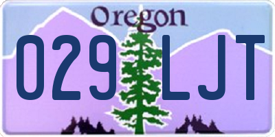 OR license plate 029LJT