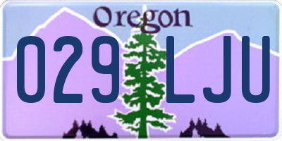 OR license plate 029LJU