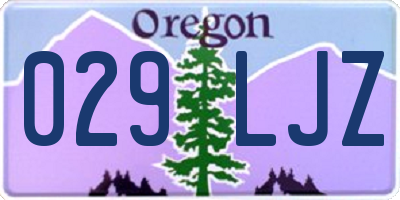 OR license plate 029LJZ