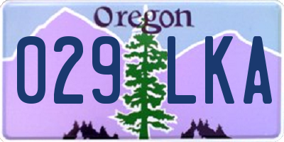 OR license plate 029LKA