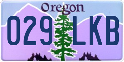 OR license plate 029LKB