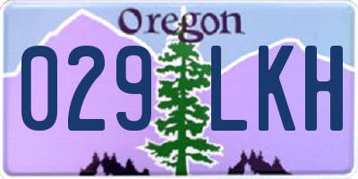 OR license plate 029LKH