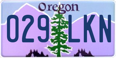 OR license plate 029LKN