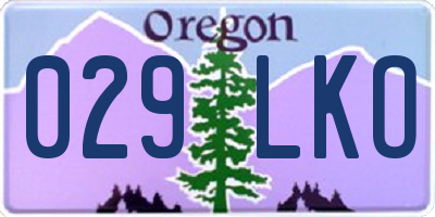OR license plate 029LKO