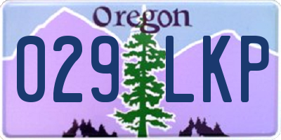 OR license plate 029LKP