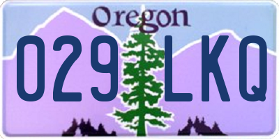 OR license plate 029LKQ