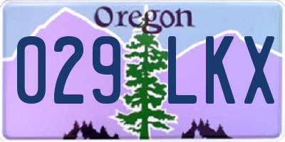 OR license plate 029LKX